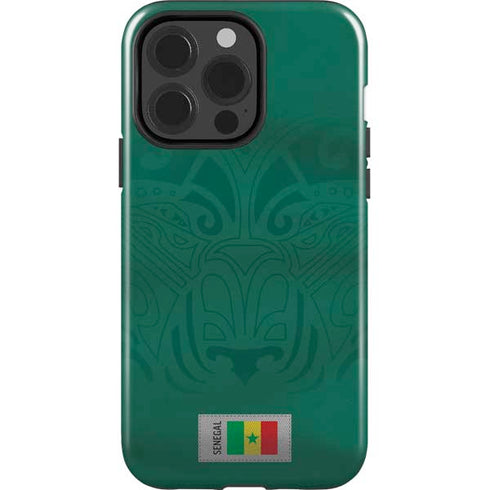 Senegal Soccer Flag iPhone 14 Pro Impact Case